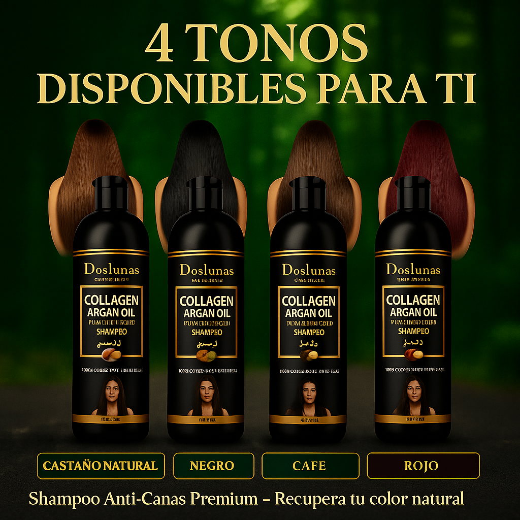 Shampoo Dos Lunas® 420ml - Fórmula 100% Natural que Cubre las Canas al Instante