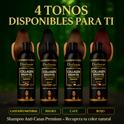 Shampoo Dos Lunas® 420ml - Fórmula 100% Natural que Cubre las Canas al Instante