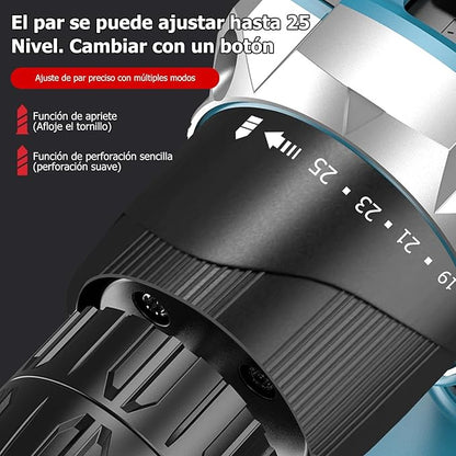 Taladro de 96V + Regalo Kit Herramientas 42 piezas